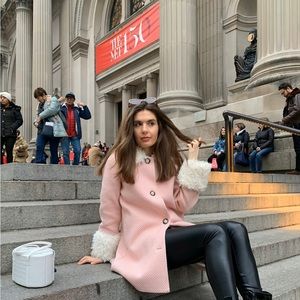 REFORMATION PINK COAT